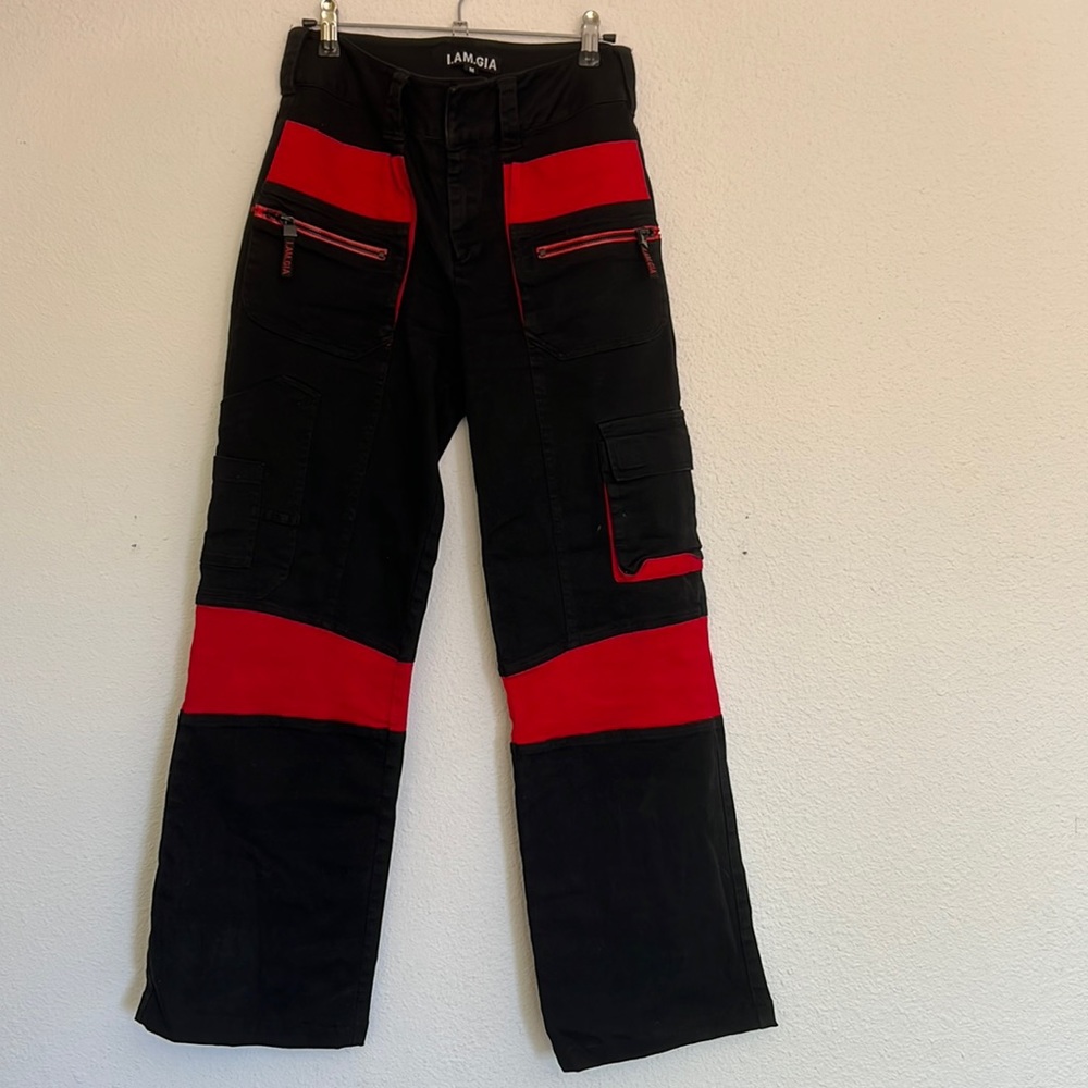 I.AM.GIA Cargo red and black pants